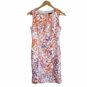 Ann Taylor Pink Purple Abstract Sleeveless A-Line Dress